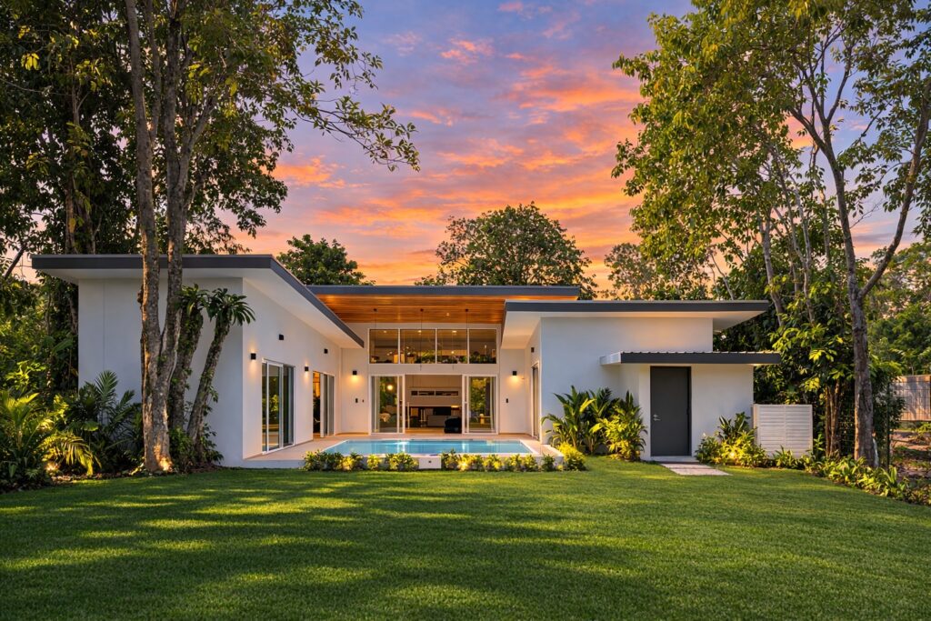 casa blanca playa negra